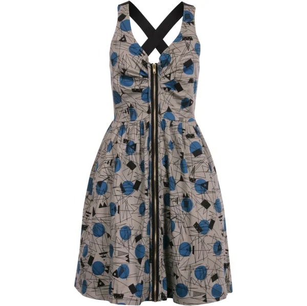 Numph Women's Fiona Zip Dress - Medium Grey - XS - Gris Image 1