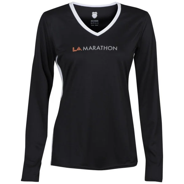 K-Swiss Women's Accomplish Long Sleeved Top - Black/White - XS - Black/White Image 1