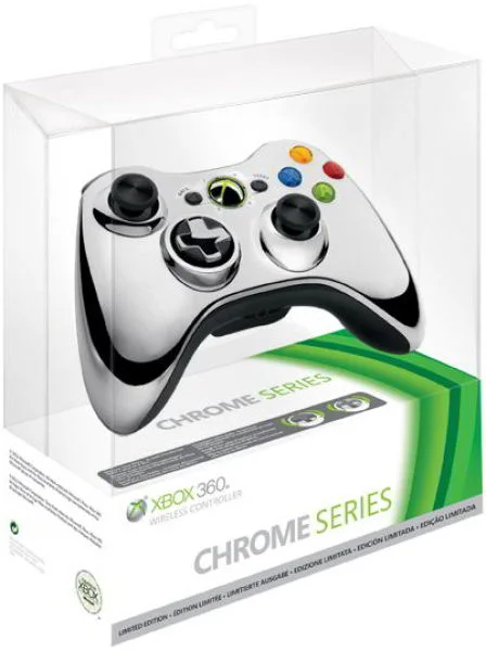 Xbox 360 Chrome Wireless Controller: Silver Image 1