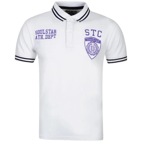 Soul Star Men's Grad Polo Shirt - White - S - Blanc Image 1