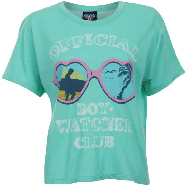 Junk Food Women's Boy Watcher Crop T-Shirt - Seafoam - S - Bleu Image 1