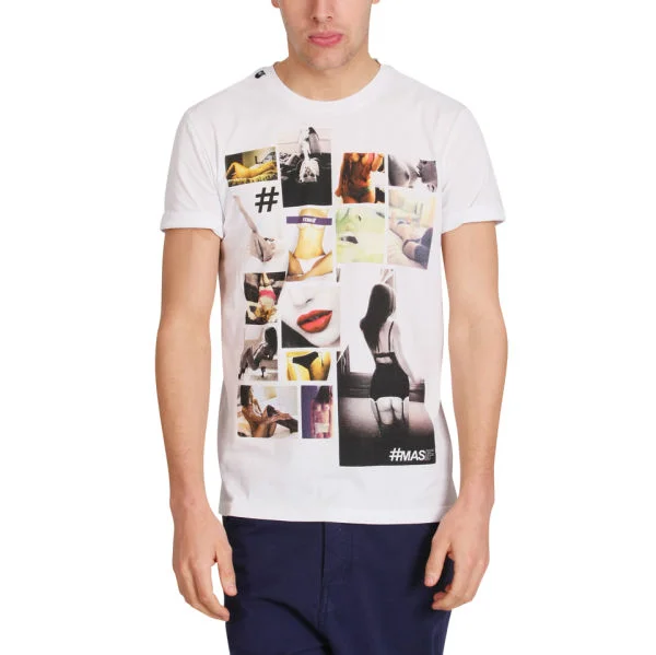 #Mas-if Men's Tesseslate T-Shirt - White - S - Blanc Image 1