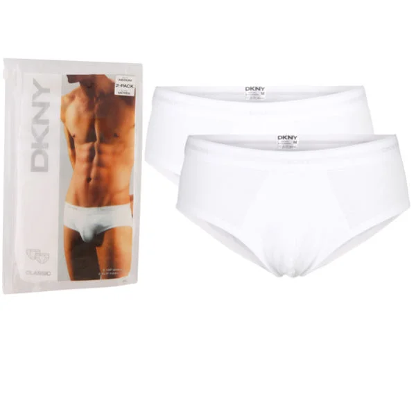 DKNY Men's 2 Pack Briefs - White - S - Blanc Image 1