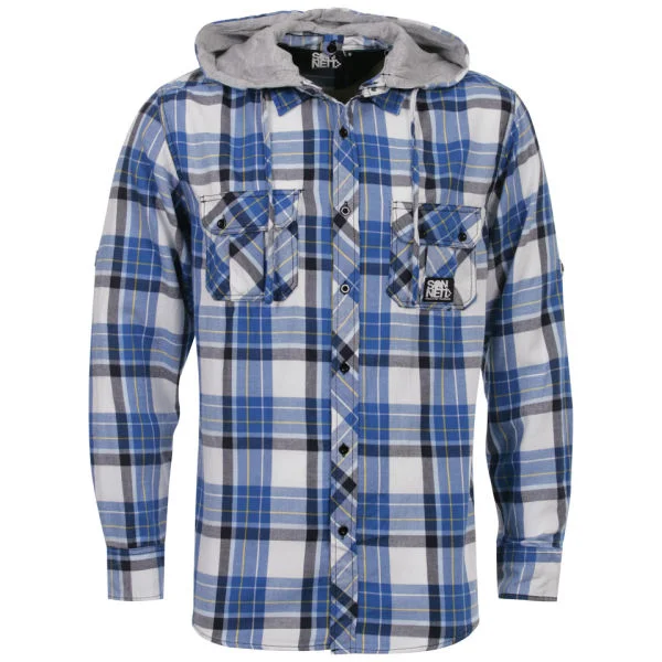 Sonneti Men's DA Hooded Shirt - Blue - S - Bleu Image 1