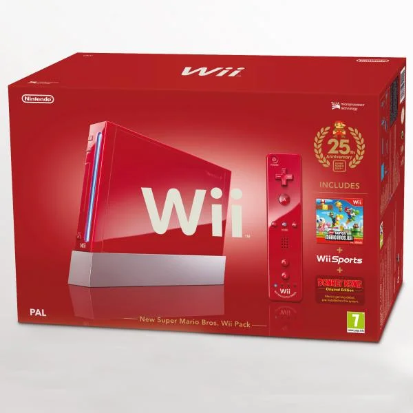 New Super Mario Bros. Nintendo Wii Pack Bundle (Red) Image 1