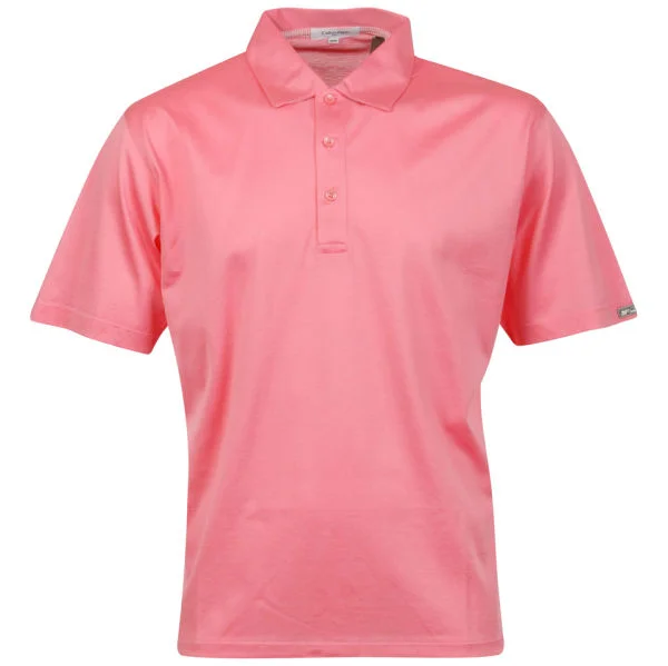 Calvin Klein Men's 3 Button Golf Polo - Pink - S - Rose Image 1