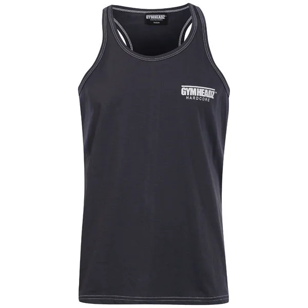 Gymheadz Men's Hardcore Bodybuilding Vest Grey - S - Gris Image 1