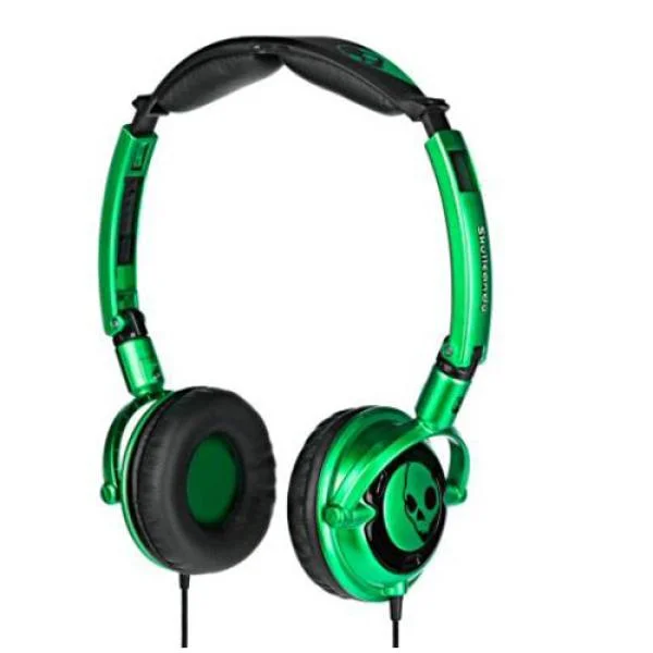 Skullcandy 2010 Lowrider Headphones - Green/Black Image 1