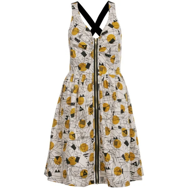 Numph Women's Fiona Zip Dress - Marble Cream - XS - Crème Image 1
