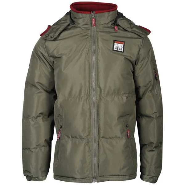 Vision Street Wear Men's Honeycomb Jacket - Army Green - S - Army Green Image 1