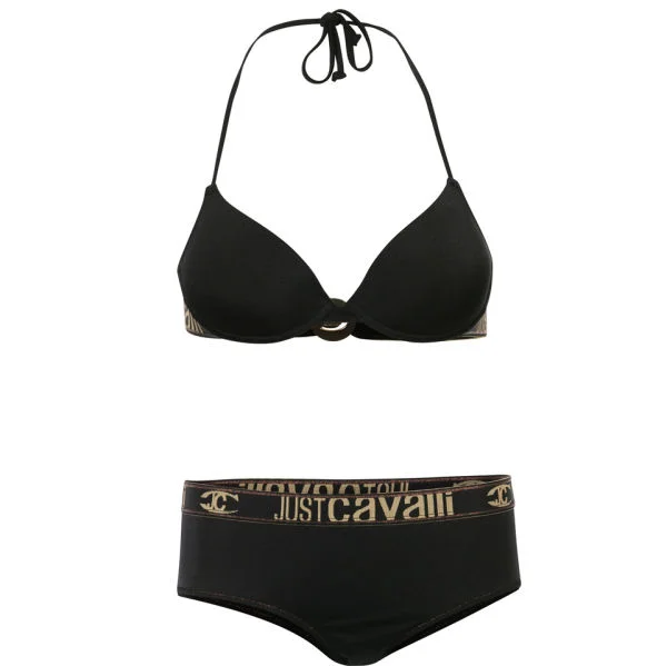 Just Cavalli Women's Logo Waistband Bikini - Black - 10 - Noir Image 1