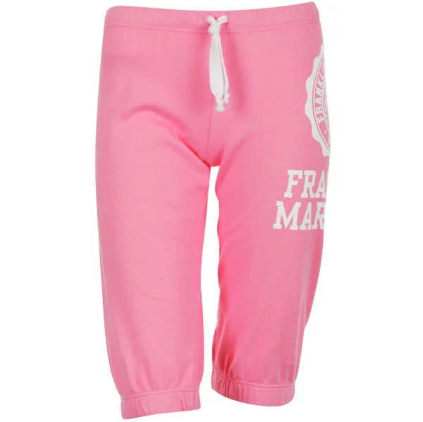Franklin Marshall Women's Knee Length Sweat Pants - Pink - S - Rose Image 1