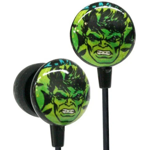 iHip Marvel Retro Earphones - Hulk Image 1