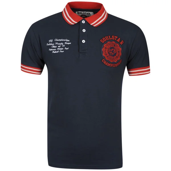 Soul Star Men's Diplomat Polo Shirt - Navy - S - Navy Image 1
