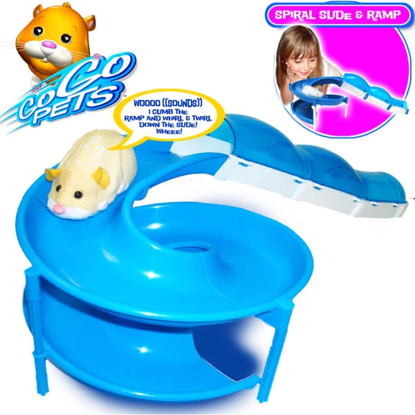 Zhu Zhu Pets Hamster Spiral Slide and Ramp Playset Image 1