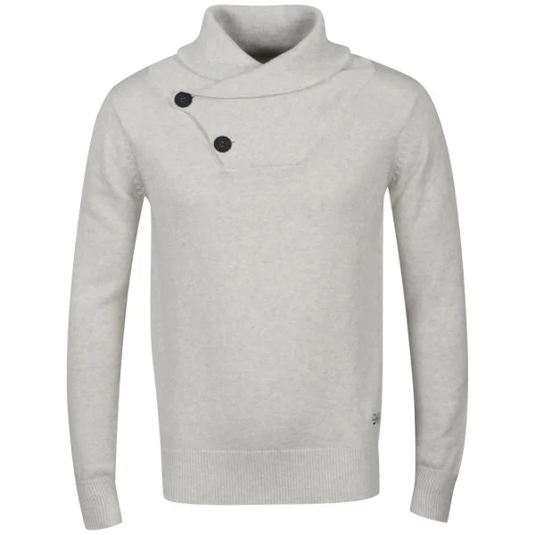 Crosshatch Men's Hubster Jumper - Ecru Marl - S - Ecru marl Image 1