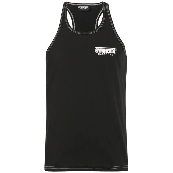 Gymheadz Men's Hardcore Bodybuilding Vest Black - S - Noir Image 1