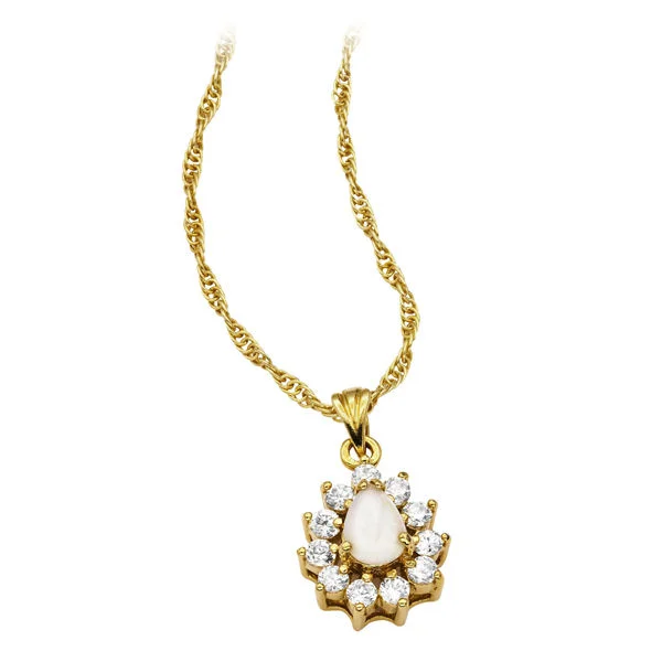 Collier Plaqué Or Pendentif Opale - One Size Image 1