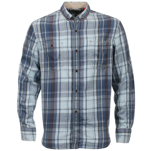 French Connection Men's Gaslight Check Shirt - Coverall - S - Bleu Image 1