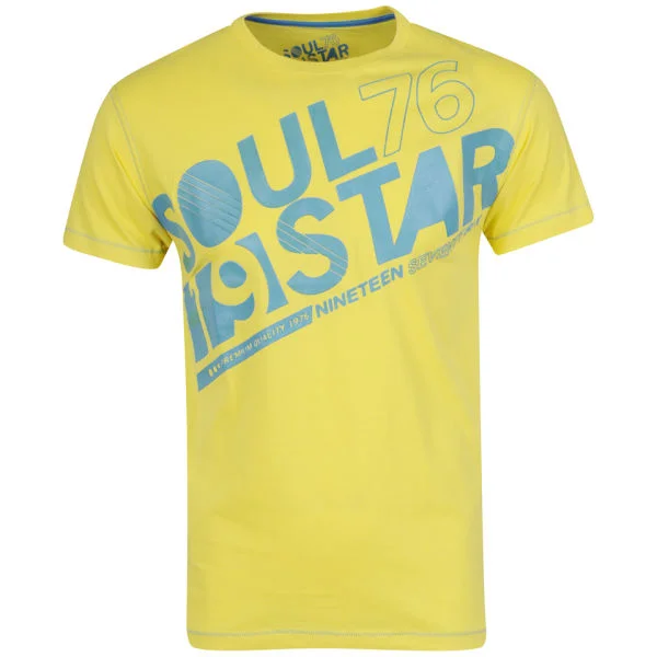 Soul Star Men's District T-Shirt - Yellow - S - Citron Image 1