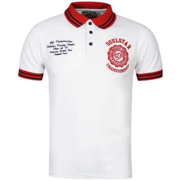 Soul Star Men's Diplomat Polo Shirt - White - S - Blanc Image 1