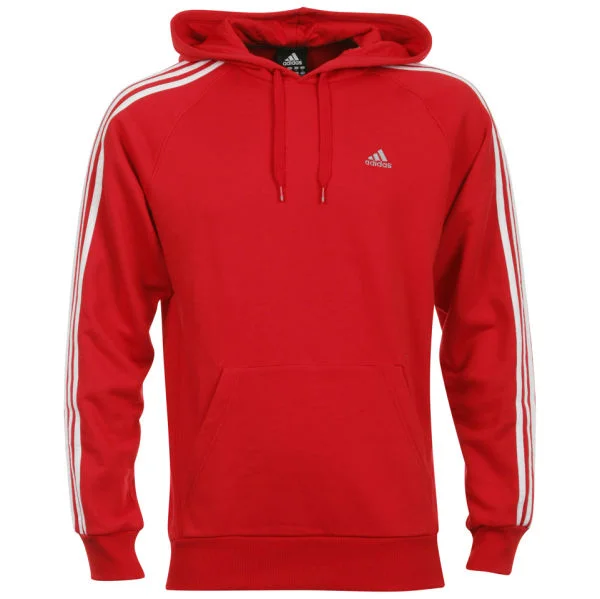 adidas Essentials 3S Hoody - Red - S - Rouge Image 1