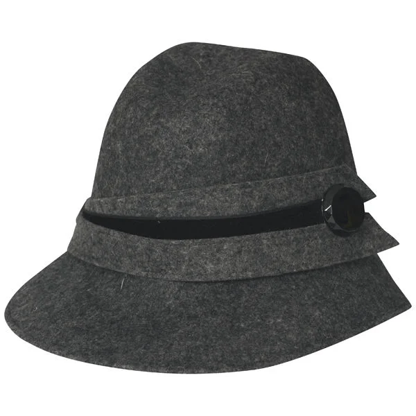 French Connection Women's Double Button Hat - S-M - Gris Image 1