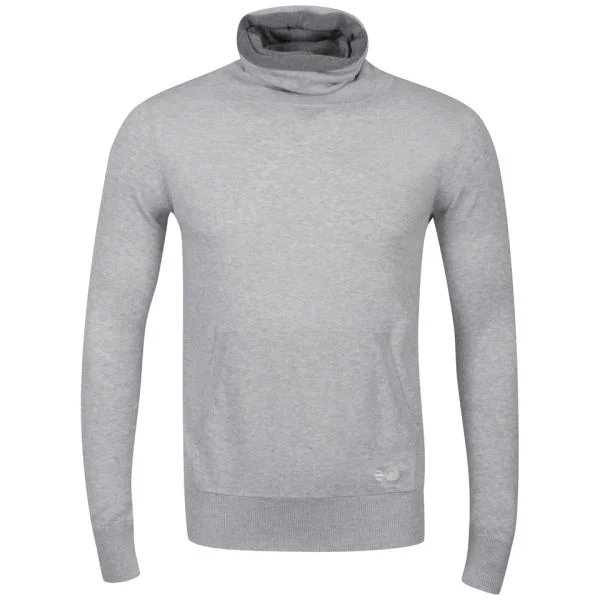 Crosshatch Men's Joansan Cowl Neck Knit - Light Grey Marl - S - Light Grey Marl Image 1