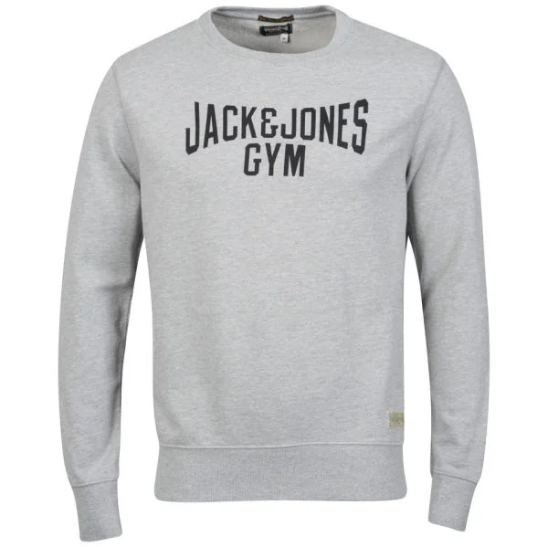 Jack & Jones Men's Vintage Gym Sweatshirt - Grey Marl - S - Gris Chiné Image 1