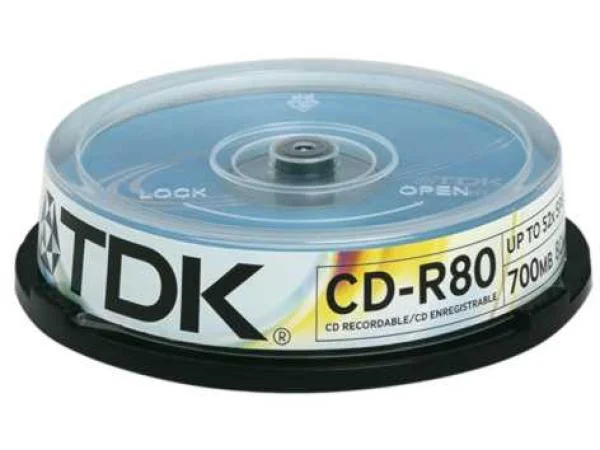 TDK CD-R 52x Speed (10pk) 8OCBA10-20X Image 1