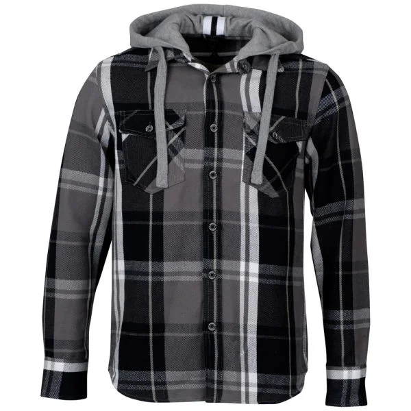 Ringspun Men's Griffin Check Long Sleeve Shirt - Black Check - S - Black Check Image 1