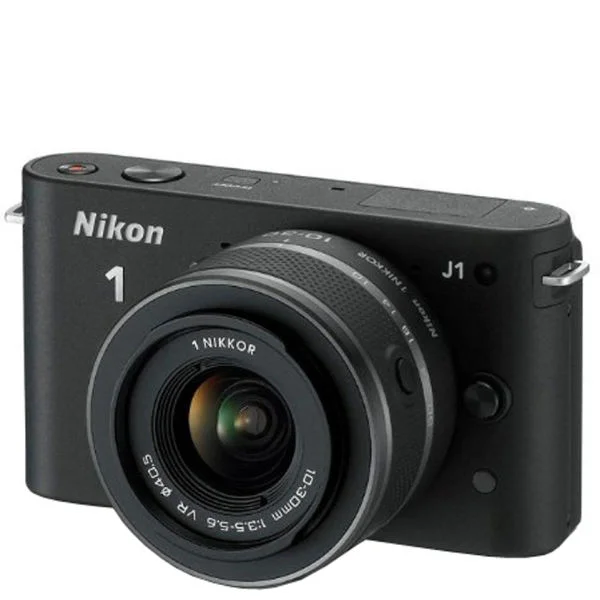 Nikon 1 J1 Compact System Camera with 10-30mm Lens Kit - Black (10.1MP) 3 Inch LCD Refurbished Image 1