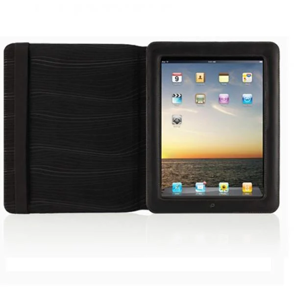 Belkin Leather Folio Sleeve Case for Apple iPad - Black Image 1