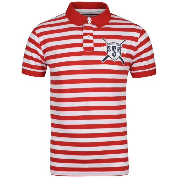Soul Star Men's Santiago Polo Shirt - Red - S - Rouge Image 1