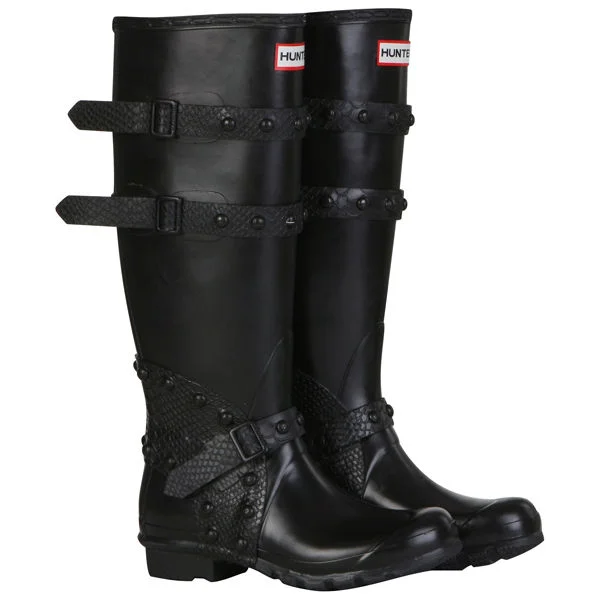 Hunter Women's Limited Edition Tall Festival Wellies - Black - 3 - Noir Image 1