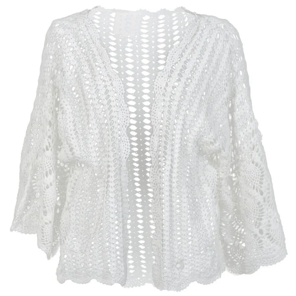 Pepe Women's Edith Crochet Cardigan - Cream - XS - Crème Image 1