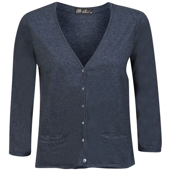 Brave Soul Women's Buttoned Cardigan - Navy - S - Navy Image 1