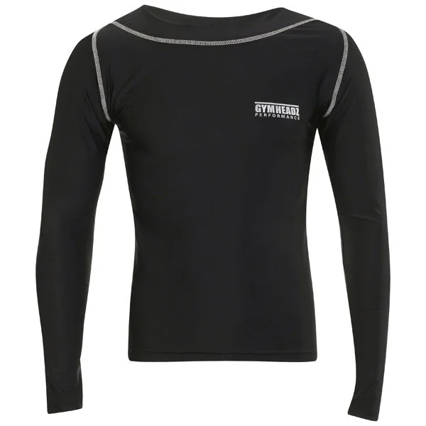 Gymheadz Men's Performance Skin Range Long Sleeve T-Shirt Black - S - Noir Image 1