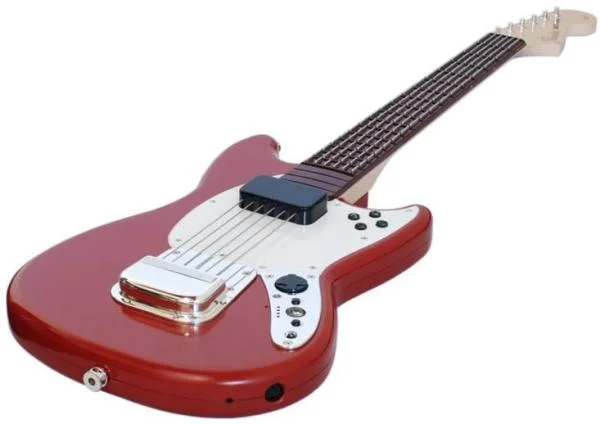 Rock Band 3 PS3 Wireless Fender™ Mustang™ PRO-GUITAR™ Controller (Red) Image 1