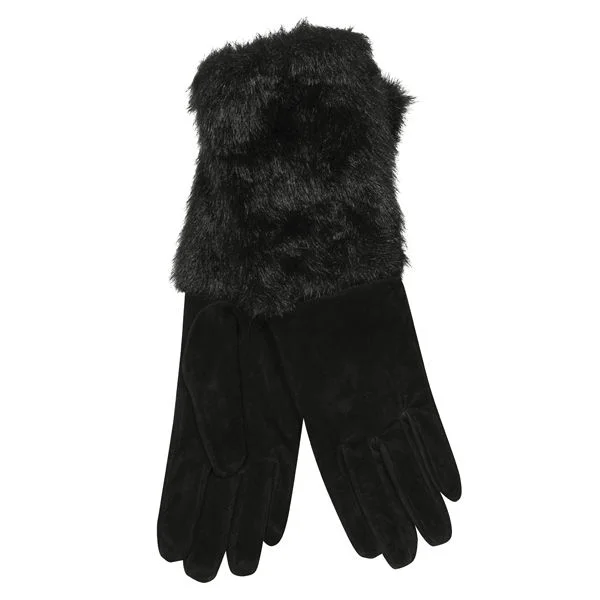 French Connection Women's Lady Day Leather Gloves - S-M - Noir Image 1