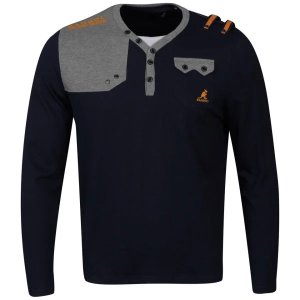 Kangol Men's Fez Jersey Long Sleeved T-Shirt - Navy - S Image 1