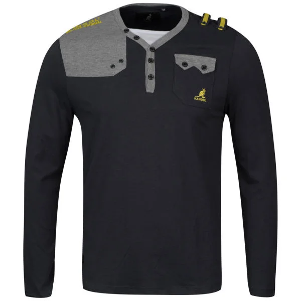 Kangol Men's Fez Jersey Long Sleeved T-Shirt - Charcoal - S - Charbon Image 1