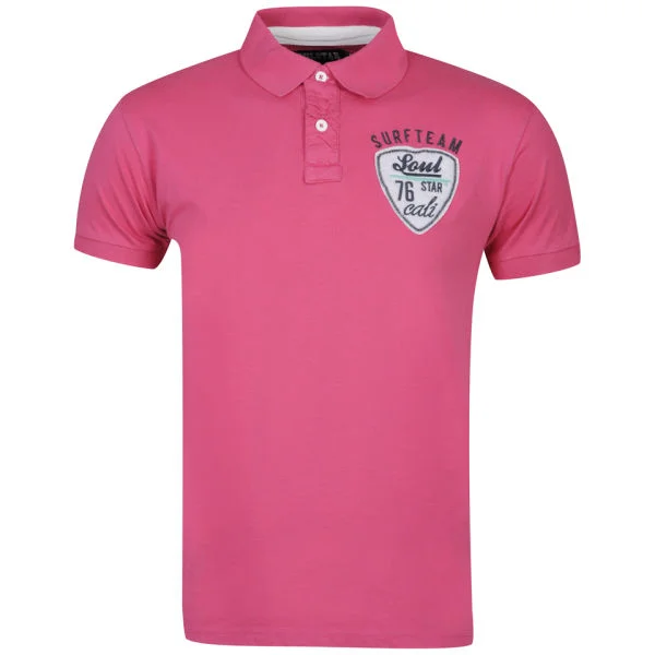 Soul Star Men's Newbay Polo Shirt - Fuschia - S - Fuschia Image 1