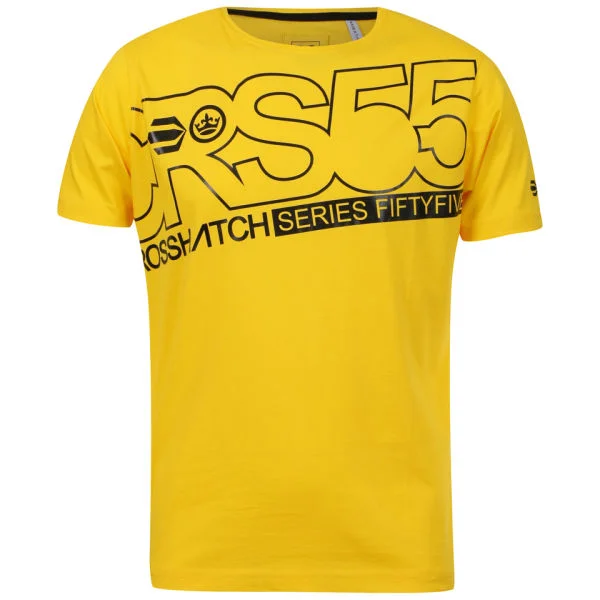 Crosshatch Men's Klock Crew Neck T-Shirt - Freesia Yellow - S - Freesia Yellow Image 1