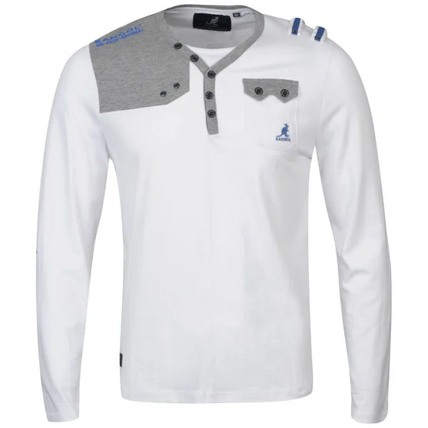 Kangol Men's Fez Jersey Long Sleeved T-Shirt - White - S - Blanc Image 1
