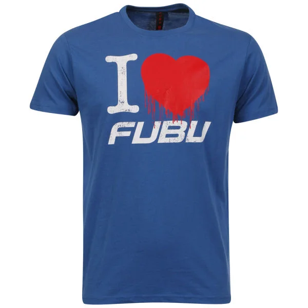 FUBU Men's 'I Love FUBU' T-shirt - Blue - S - Bleu Image 1