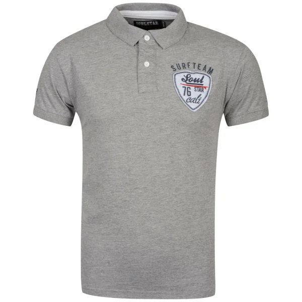 Soul Star Men's Newbay Polo Shirt - Grey - S - Gris Image 1