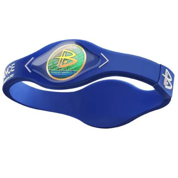 Power Balance -The Original Performance Wristband Blue With White Lettering - S - Bleu Image 1