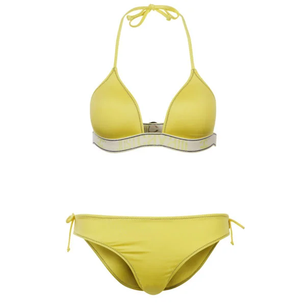 Just Cavalli Women's Logo Edge Bikini - Yellow - 8 - Citron Image 1