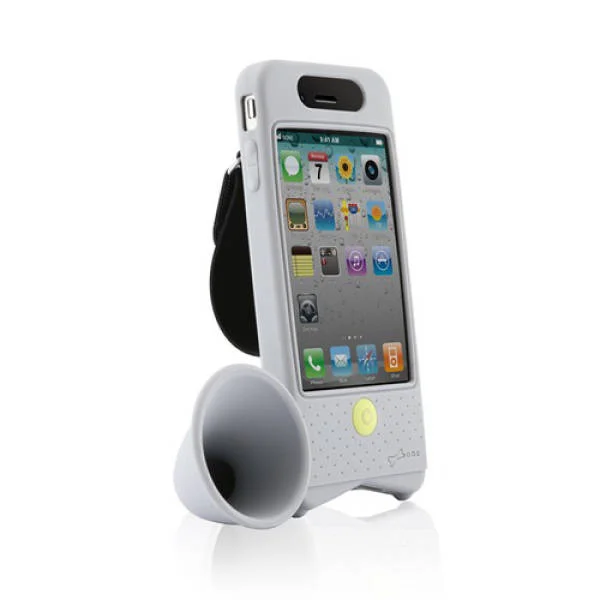 Bike Horn Amplifier for iPhone 4 - Grey Image 1